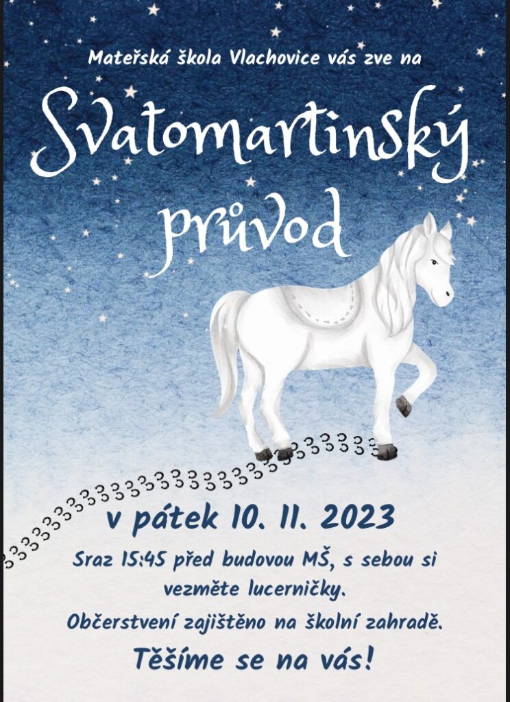 Pozvánka na Svatomartinský průvod 10.11.2023